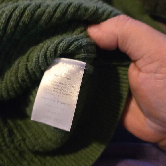 Talbots outlet sweater womens size medium green crewneck casual office - Picture 4 of 11